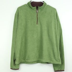Horny Toad Fleece Jacket Shoulder Pocket Green